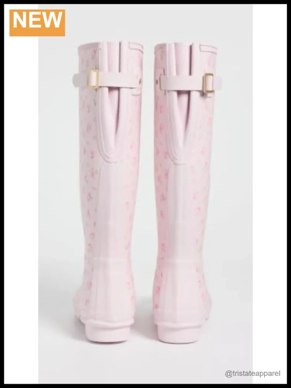 Hunter Womens Original Tall Adjustable Back Rain Boots Rubber Mid-Calf